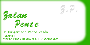 zalan pente business card